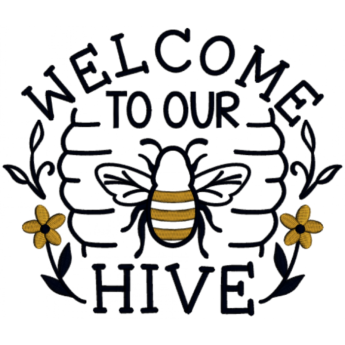 Welcome To Our Hive Bee Applique Machine Embroidery Design Digitized ...