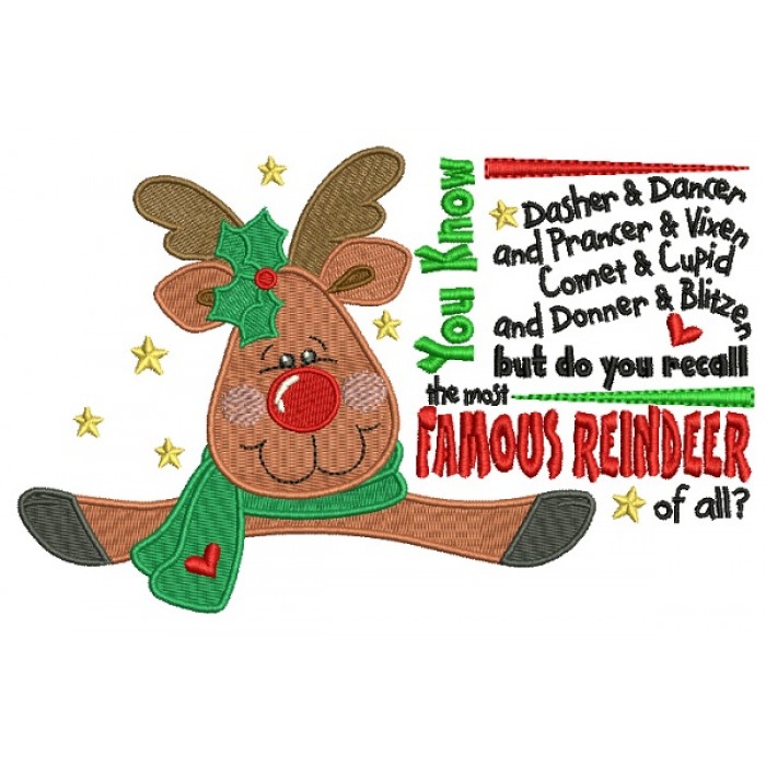 You Know Dasher and Dancer The Famous Reindeer of All Filled Machine ...
