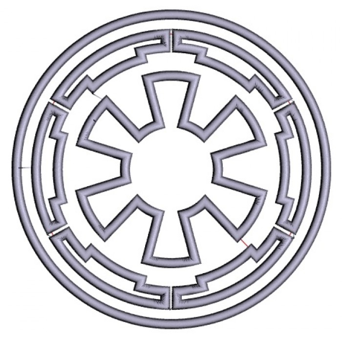 Galactic Empire Symbol from Start Wars Applique Machine Embroidery ...