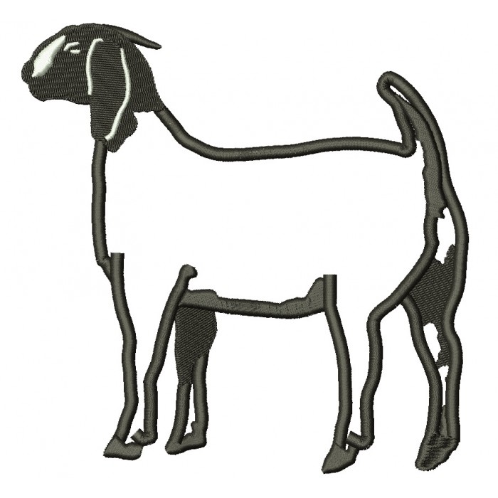 Goat Animal Applique Machine Embroidery Design Digitized Pattern