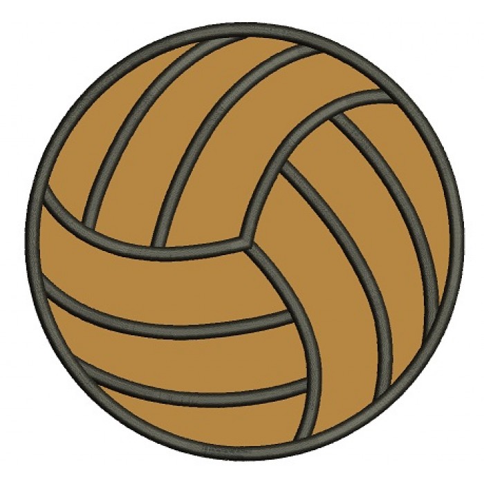 Volleyball Sports Applique Machine Embroidery Digitized Design Pattern