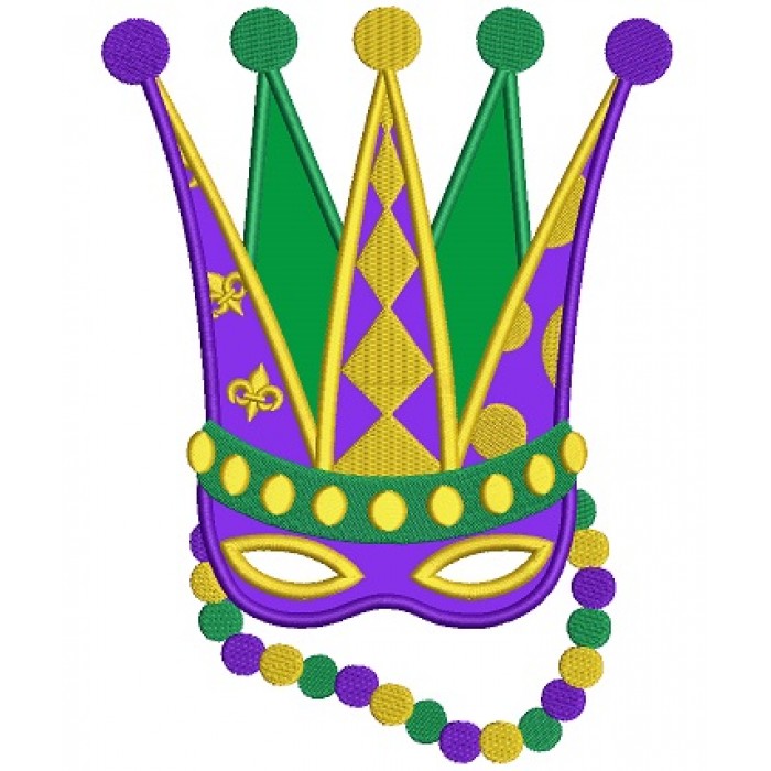 mardi gras mask applique